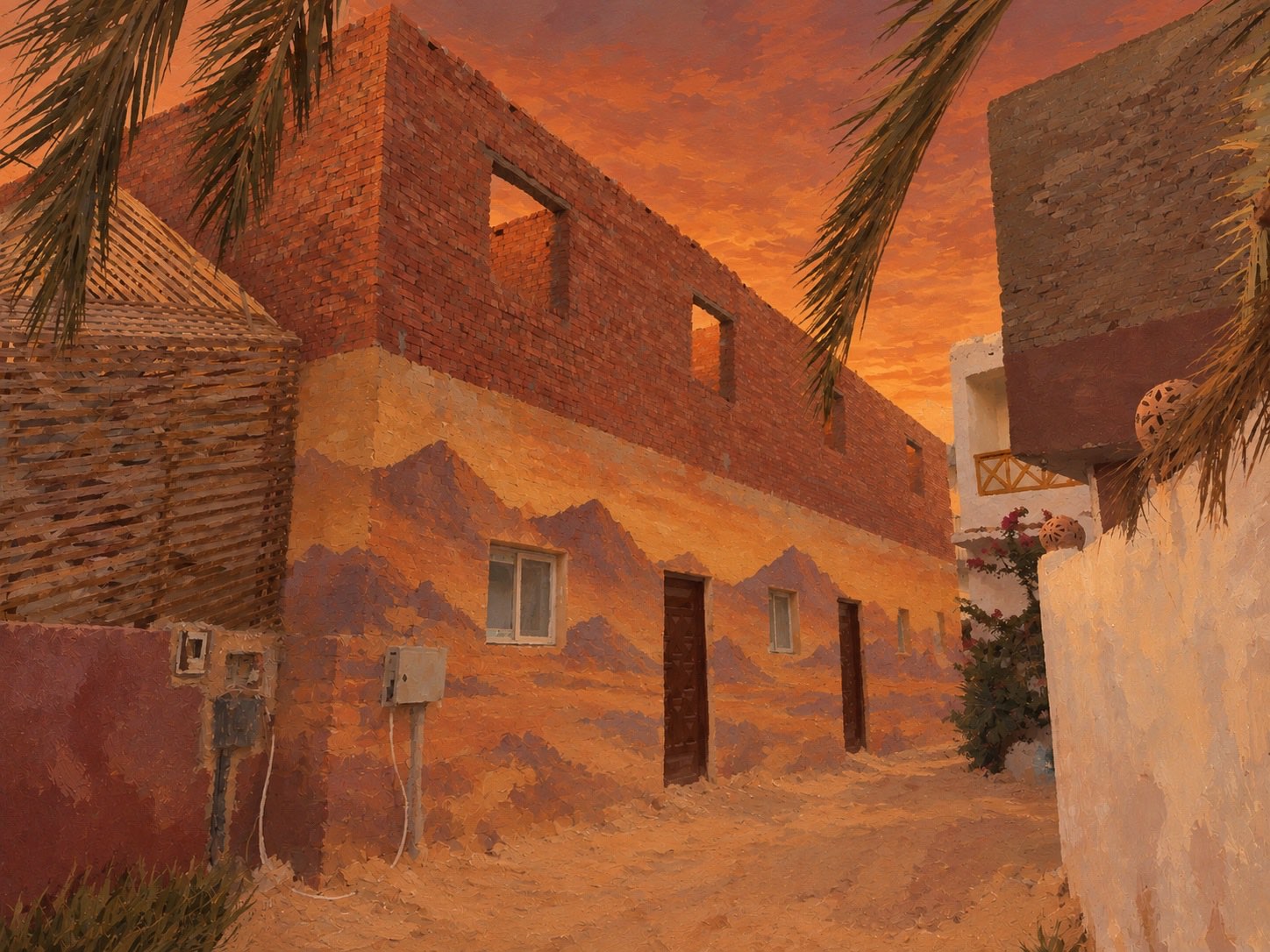 Sunset over the painted walls of Sinai Haven